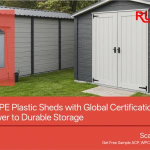 Innovative HDPE Plastic Sheds with Global Certifications – Rucobond’s Modular Answer to Durable Storage