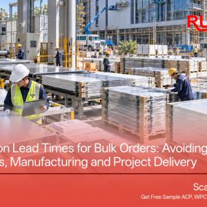 ACP Production Lead Times for Bulk Orders: Avoiding Delays in Custom Colors, Manufacturing and Project Delivery