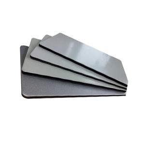 High Glossy Solid Color Style Aluminum Composite Panel in Silver & Grey