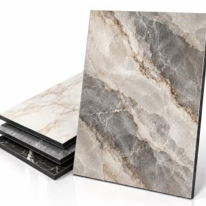 Bold Gray and Cream Stone Effect Aluminum Composite Panel for Statement Interior Walls