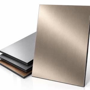 Brushed Metallic Aluminum Composite Panel for Office Lobbies and Retail Interiors