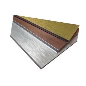 Premium Brushed Metal Style Aluminum Composite Panel in Silver, Gold & Copper