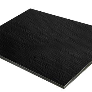 PE / PVDF - Brushed Metal - Black - ACPs