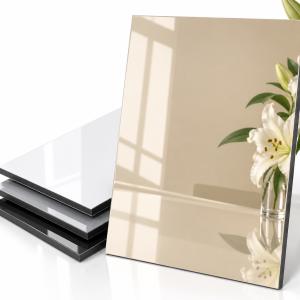 Champagne Mirror Aluminum Composite Panel for Boutique Displays and Reception Walls
