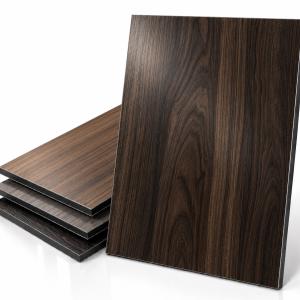 Dark Walnut Look Aluminum Composite Panel for Executive Offices and Hotel Feature Walls