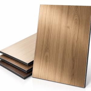 Light Oak Look Aluminum Composite Panel for Cafe Walls and Hotel Reception Areas